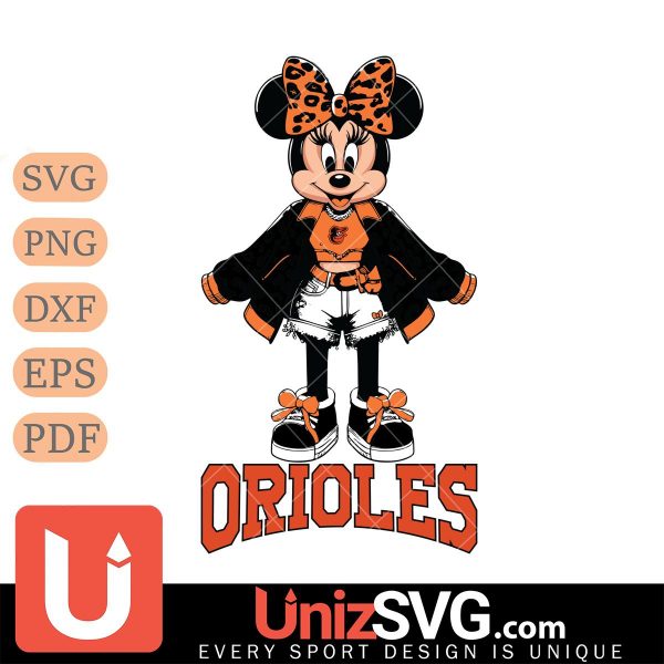 Baltimore Orioles Style Minnie Disney