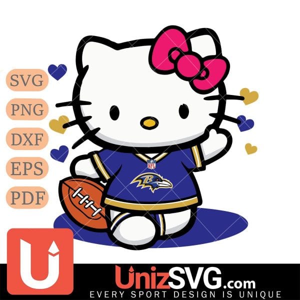 Baltimore Ravens Hello Kitty Nfl 3