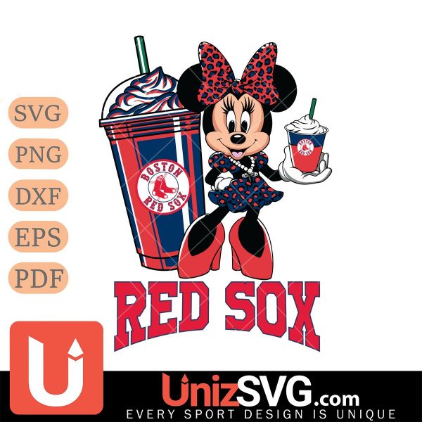 Boston Red Sox Minnie Mouse Fan And Coffee