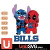 Buffalo Bills Stitch And Deadpool Cute