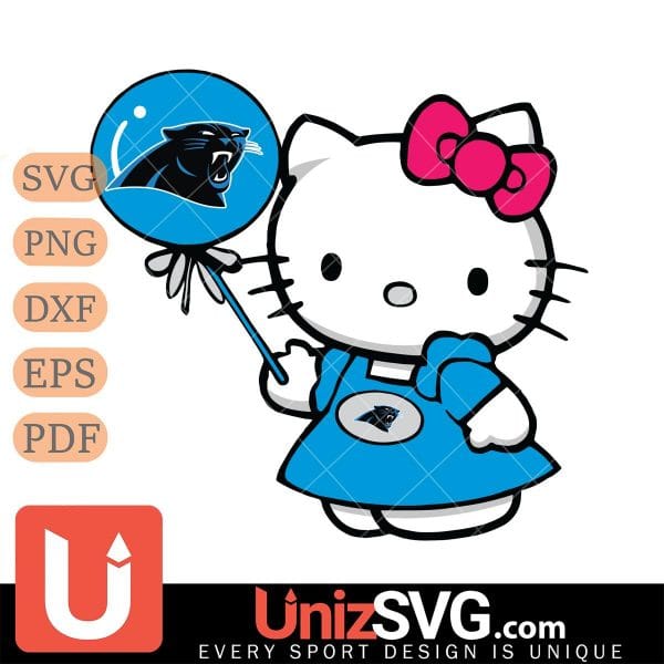 Carolina Panthers Cute Hello Kitty 2