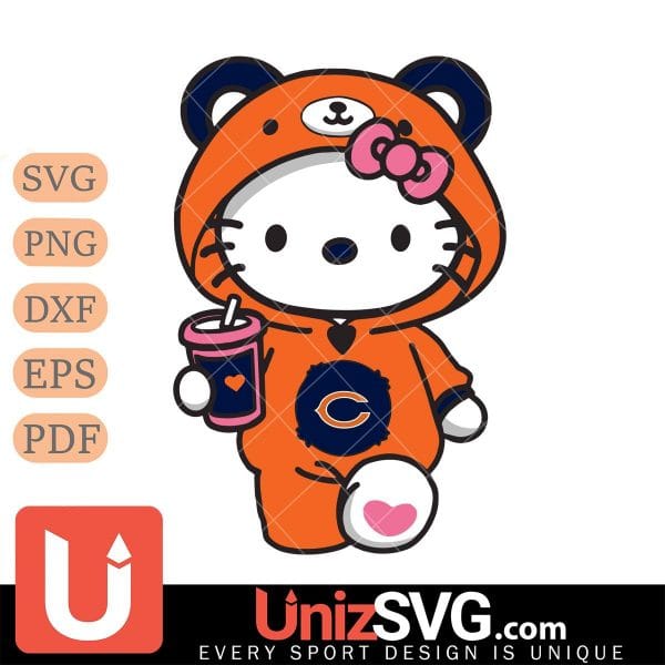 Chicago Bears Cute Hello Kitty