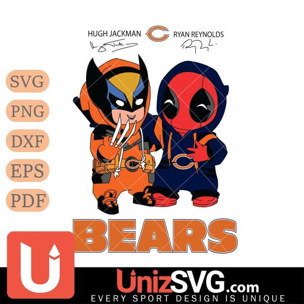 Chicago Bears Deadpool X Wolverine Funny