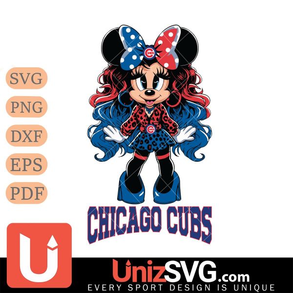 Chicago Cubs Beauty Minnie Mouse