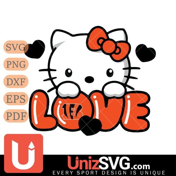 Cincinnati Bengals Hello Kitty Love