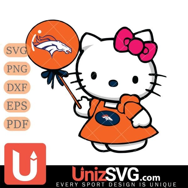 Denver Broncos Cute Hello Kitty 2