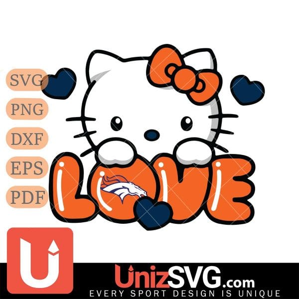 Denver Broncos Hello Kitty Love