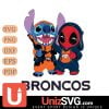 Denver Broncos Stitch And Deadpool Cute