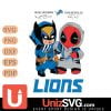 Detroit Lions Deadpool X Wolverine Funny