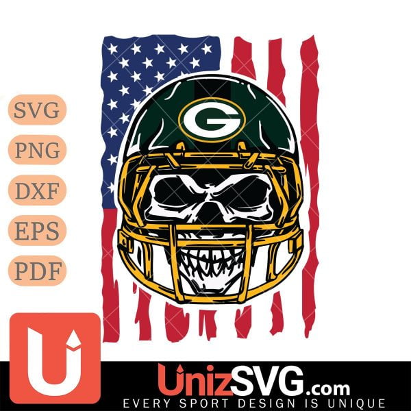 Green Bay Packers American Skull Helmet