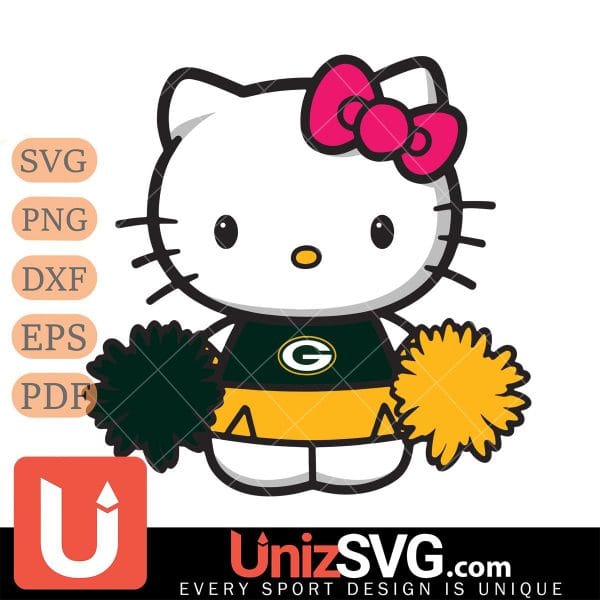 Green Bay Packers Hello Kitty Cheerleader 2