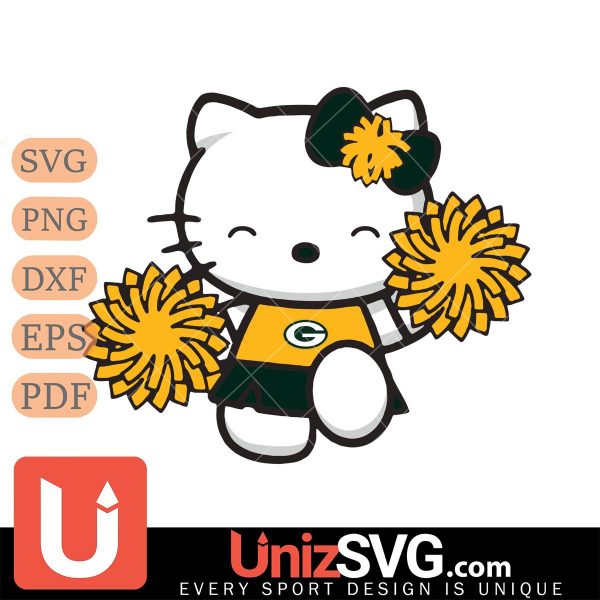 Green Bay Packers Hello Kitty Cheerleader