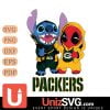 Green Bay Packers Stitch And Deadpool Cute