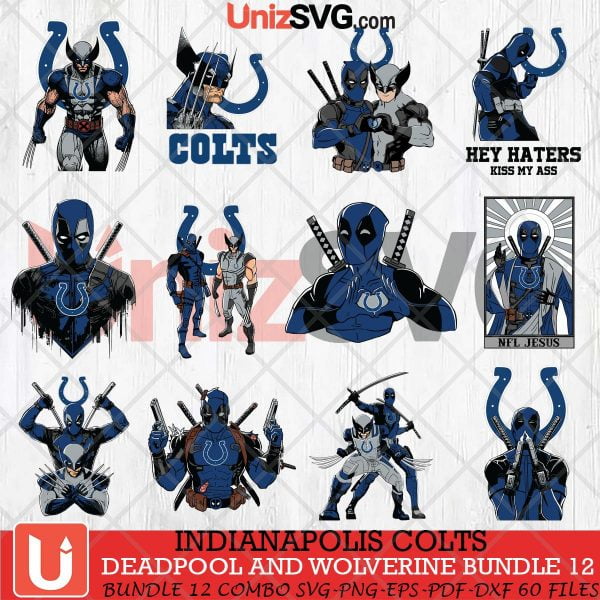 Indianapolis Colts Deadpool And Wolverine SVG