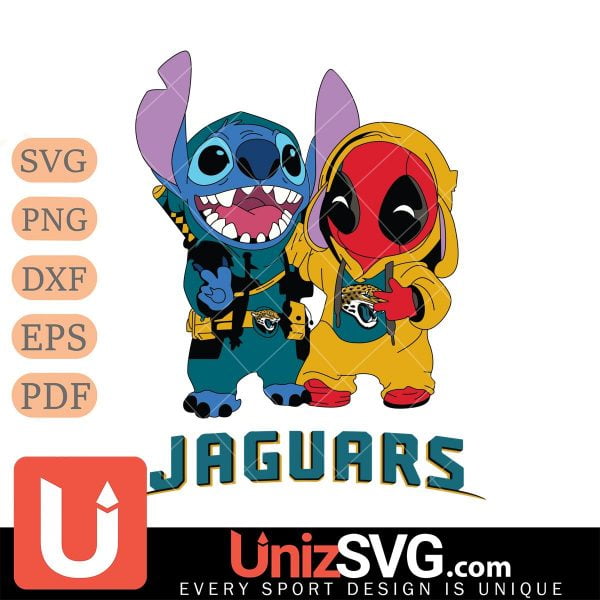 Jacksonville Jaguars Stitch And Deadpool Cute