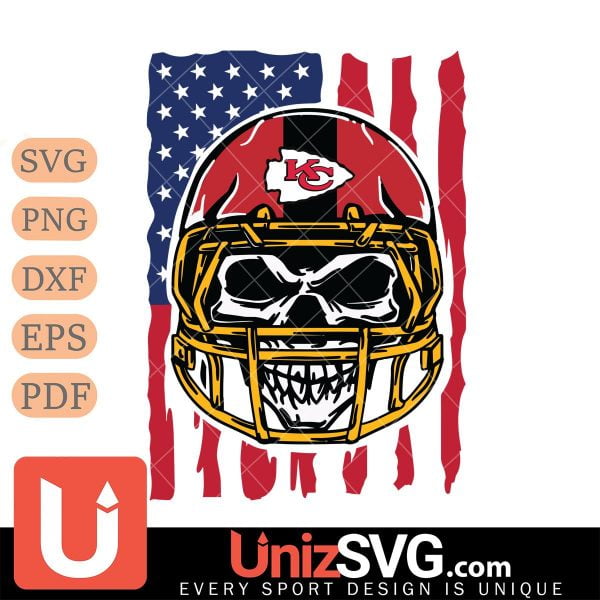 Kansas City Chiefs American Skull Helmet