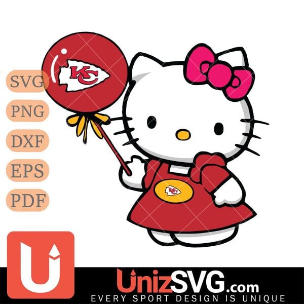 Kansas City Chiefs Cute Hello Kitty 2