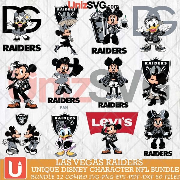 Las Vegas Raiders Disney Characters NFL Bundle 12