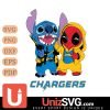 Los Angeles Chargers Stitch And Deadpool Cute