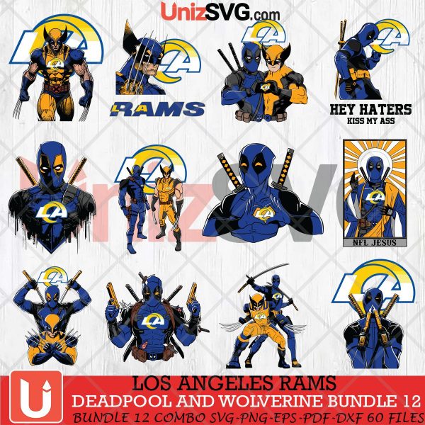 Los Angeles Rams Deadpool And Wolverine SVG