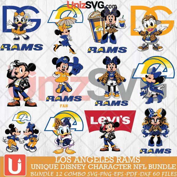 Los Angeles Rams Disney Characters NFL Bundle 12