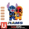 Los Angeles Rams Stitch And Deadpool Cute