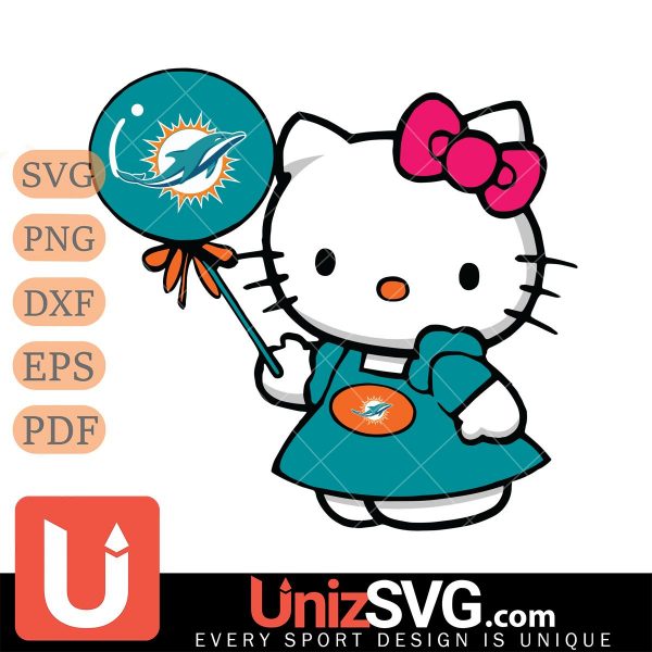 Miami Dolphins Cute Hello Kitty 2