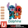 Miami Dolphins Stitch And Deadpool Cute