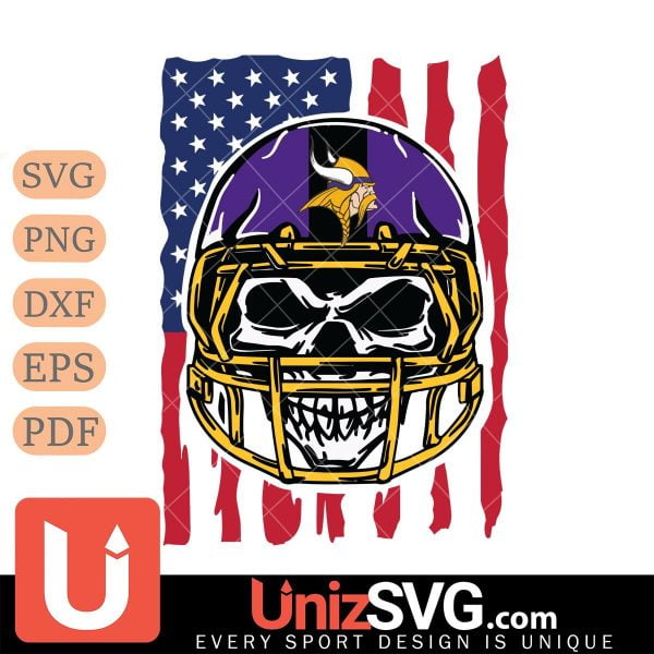 Minnesota Vikings American Skull Helmet