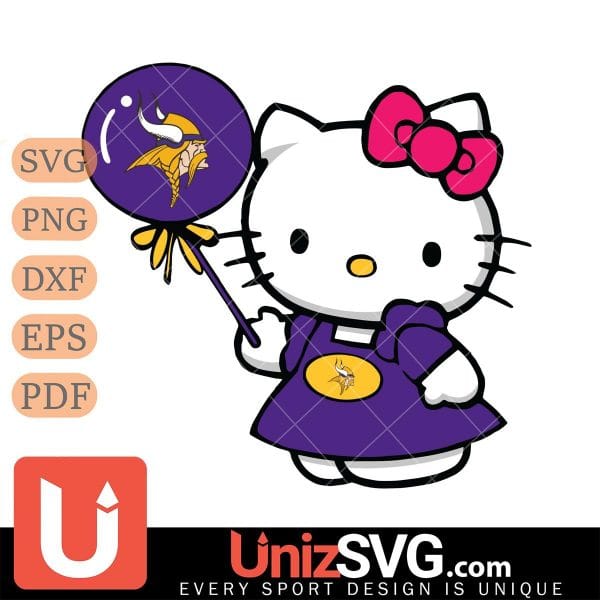 Minnesota Vikings Cute Hello Kitty 2