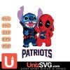 New England Patriots Stitch And Deadpool Cute