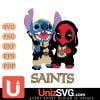 New Orleans Saints Stitch And Deadpool Cute