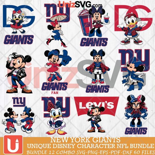 New York Giants Disney Characters NFL Bundle 12