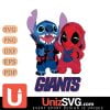 New York Giants Stitch And Deadpool Cute