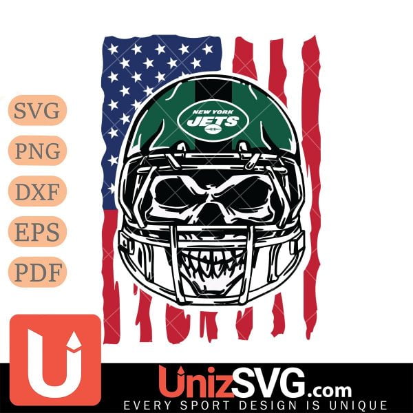 New York Jets American Skull Helmet