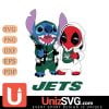 New York Jets Stitch And Deadpool Cute