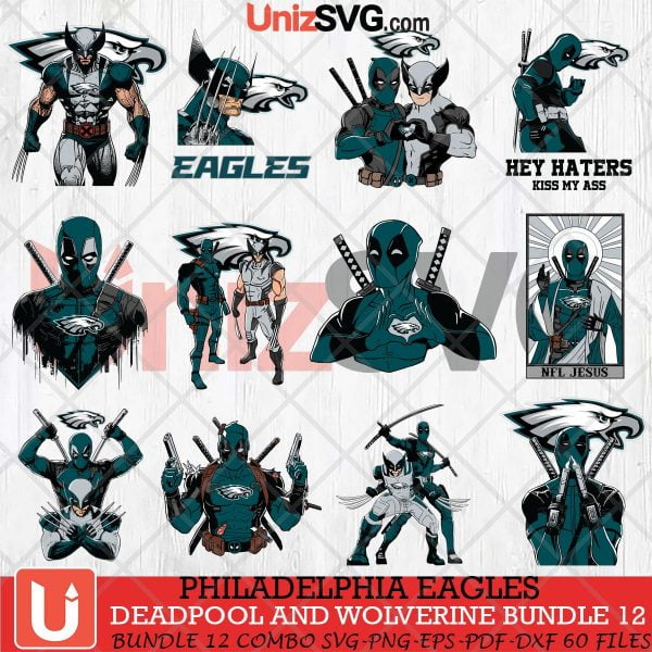 Philadelphia Eagles Deadpool And Wolverine SVG