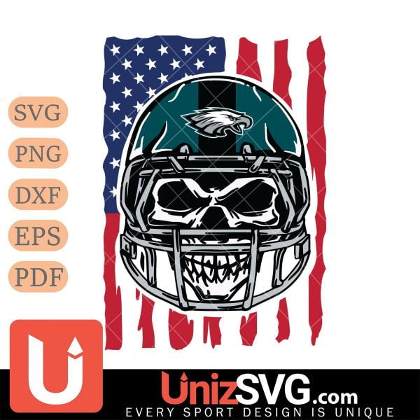 Philadelphia Eagles American Skull Helmet