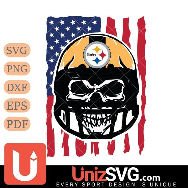 Pittsburgh Steelers American Skull Helmet