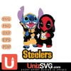 Pittsburgh Steelers Stitch And Deadpool Cute