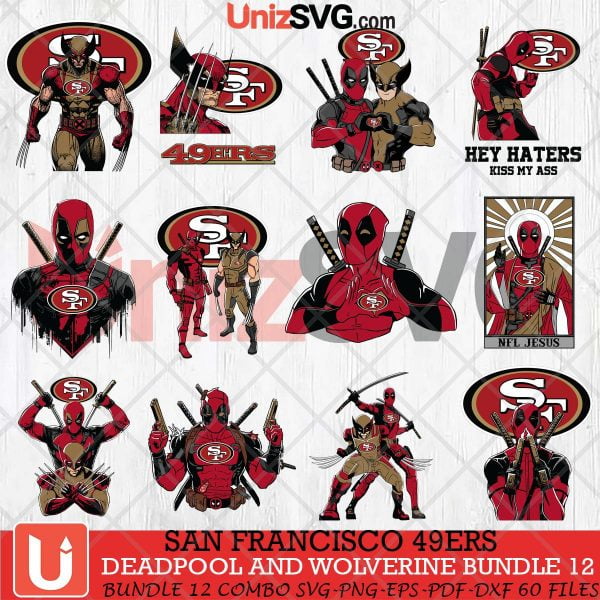 San Francisco 49ers Deadpool And Wolverine SVG