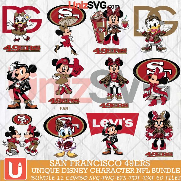 San Francisco 49ers Disney Characters NFL Bundle 12