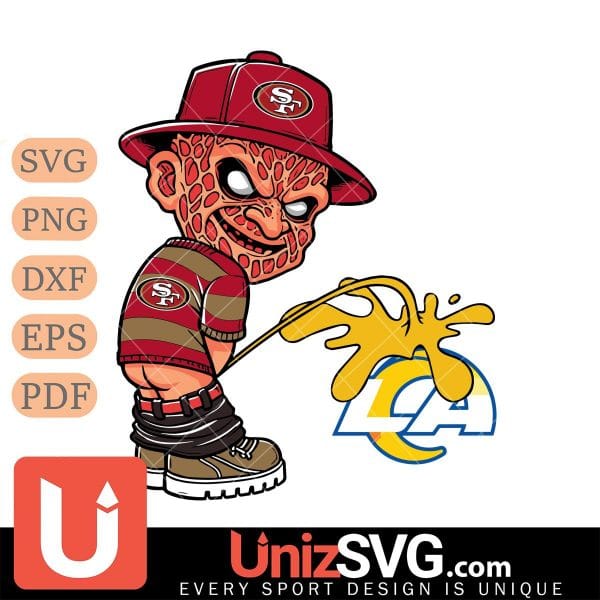 San Francisco 49ers Freddy Krueger Piss On Los Angeles Rams