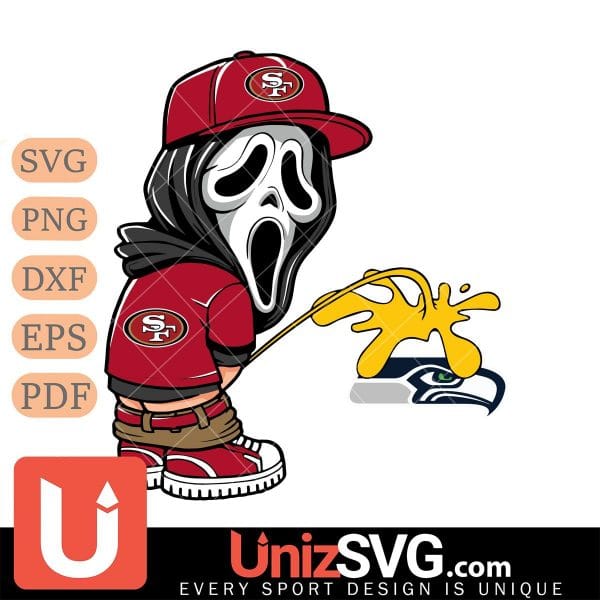 San Francisco 49ers Ghostface Piss On Seattle Seahawks