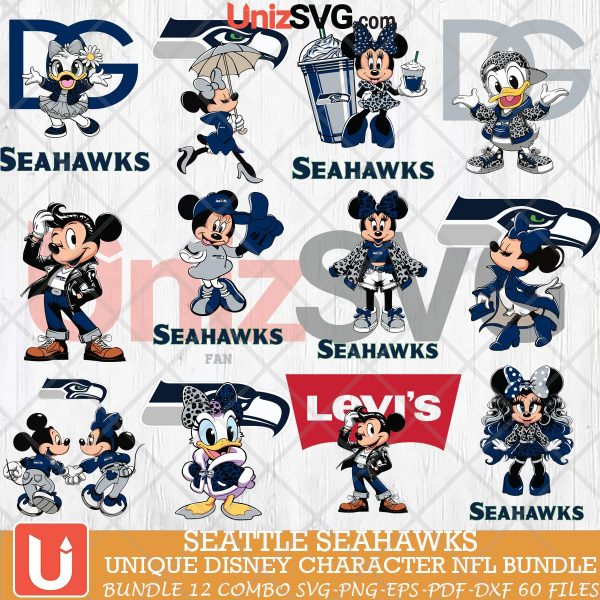 Seattle Seahawks Disney Characters NFL Bundle 12