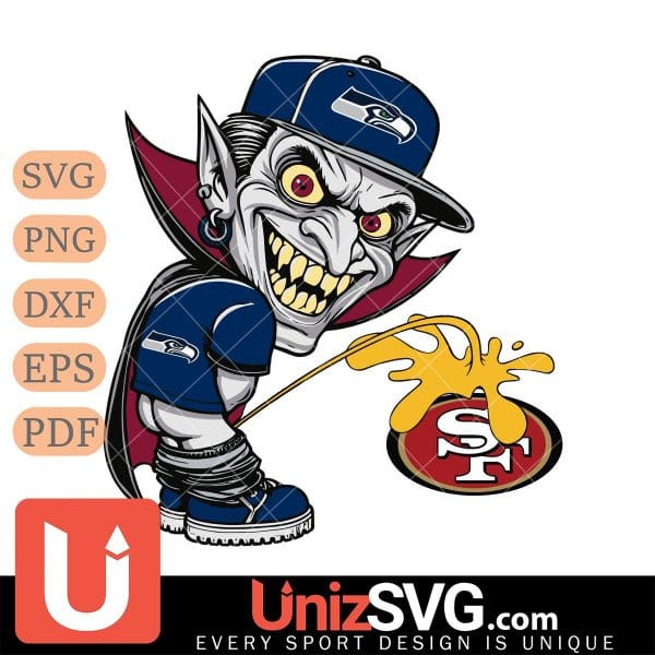 Seattle Seahawks Dracula Piss On San Francisco 49ers