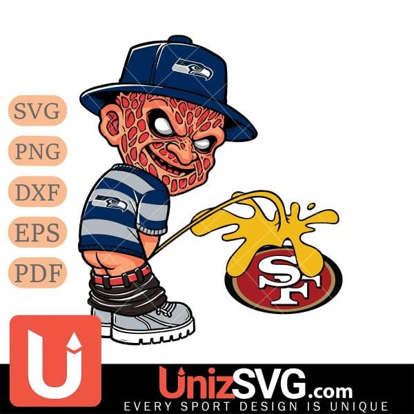 Seattle Seahawks Freddy Krueger Piss On San Francisco 49ers