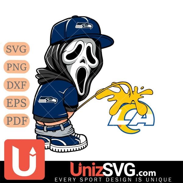 Seattle Seahawks Ghostface Piss On Los Angeles Rams