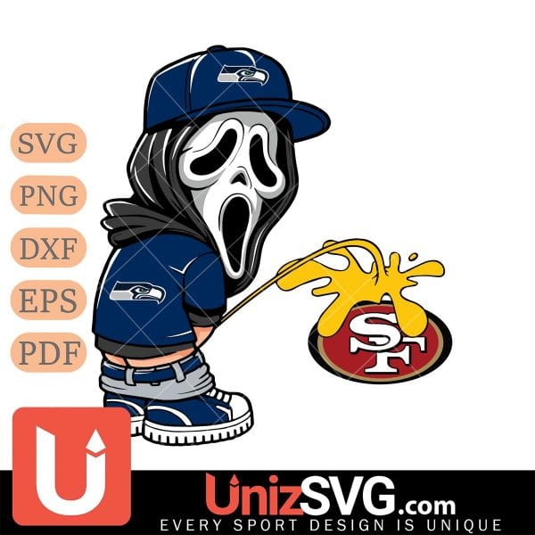 Seattle Seahawks Ghostface Piss On San Francisco 49ers