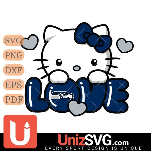 Seattle Seahawks Hello Kitty Love